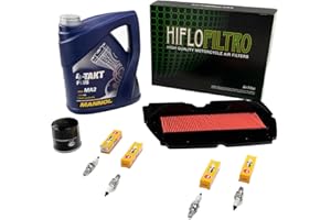 MVH BOCKAUF Wartungspaket Öl 4L + Luftfilter + Ölfilter + Zündkerzen für Hon da CBR 900 RR CBR900 RR SC28 SC33 Baujahr 1992-1999