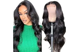 VALLBEST Body Wave Lace Front Wigs Human Hair Pre Plucked 4x4 Lace Glueless Wig with Baby Hair 150% Density Brazilian Lace Closure Human Hair Wigs for Black Women 22 Inch