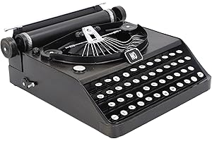 ‎ASIXXSIX Antikes Schreibmaschinenmodell, Schwarzes Retro-Vintage-tragbares Manuelles Requisitenmodell, Antike Gefälschte Schreibmaschinendekoration, Klassische Dekoration für Zuhause, Büro