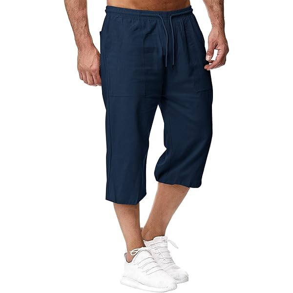 Heren Lounge Broek Zon Afdrukken Lichtgewicht Nachtkleding Jogger Broek Wijde Pijpen Linnen