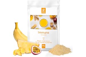 GREENORA Smoothie Bowl Fruits Lyophilisés Poudre 100% Naturel. Mangue Ananas Banane Fruit de la Passion Gingembre Séchée Déshydratée. Vegan 100 g