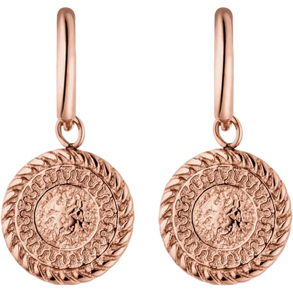 Orecchini A Cerchio Con Croce PURELEI | Oro 18k Su Acciaio Inox | Diametro 13,9 Mm, Collezione X Sarah Lombardi