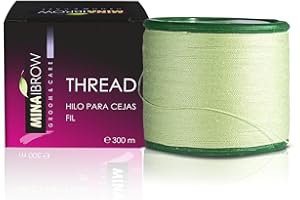 MINAIBROW Mina Thread 1 carrete x 300 m | Hilo de enhebrar cejas | Hilo de algodón orgánico 1 unidad