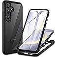 CENHUFO for Samsung Galaxy S24 5G Case Built-in Screen Protector, Military Grade Shockproof Clear Cover 360°Full Body Protective Rugged Bumper Phone Case for Samsung S24 5G -Black