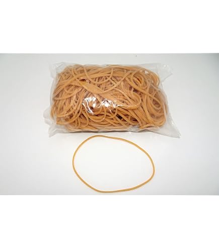 Alevar Élastiques en caoutchouc de bureau, diamètre 20 mm, épaisseur 1,5 mm, couleur jaune, emballage en enveloppe de 1 kg