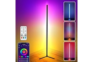 CIRCLIO Inteligentna lampa podłogowa LED RGB - Lampa podłogowa do salonu, kompatybilna z Alexą i asystentem Google, Lampa narożna do sypialni, Lampy podłogowe do salonu