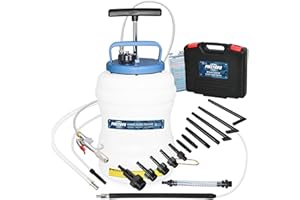 FIRSTINFO TOOLS FIT YOUR NEEDS FIRSTINFO A1138HN | 10,5 Litri | modalità Manuale | Riempimento dell'Olio del Cambio | Olio Spurgo Ricambio | con 14 Adattatori | Pompa di Estrazione per Olio e liquidi