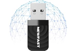 NEWFAST Adaptador WiFi USB AC1300 Dual Banda 2.4/5Ghz 802.11ac Adaptador WiFi USB Inalámbrico para PC Mini WiFi USB 2.0 Compatible con Windows 11/10/8.1, Mac OS 10.9-10.15