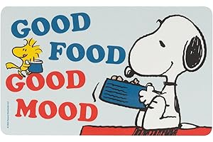 UNITED LABELS The Peanuts Snoopy Board Good Food Good Mood Breakfast Board Blue Resopal