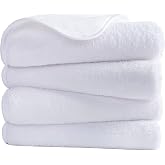 Polyte Microfiber Quick Dry Hand Towel 330 gsm, 16x30 in | 4 Pack, Oversized, Lint-Free, Hanging Loop