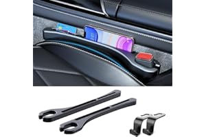 Coeyos Riempitivi per sedili auto, in morbida schiuma, universali, per auto, SUV, camion, per riempire lo spazio tra sedile e console e fermare le cose da cadere (nero)