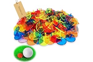 Adhere Marcatore di posizione per palline da golf in plastica, 50, 100 pezzi, dimensioni 25 mm, colori assortiti