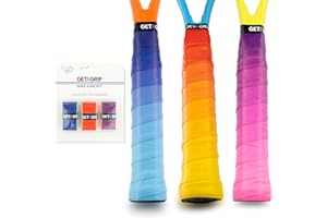 GET A GRIP - Personalisiertes Tennisschläger Übergriffband - Rutschfestes Tennis Overgrip, Griffband für Padel, Badminton, Squashschläger - Anti-Schweiß
