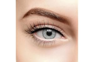 Chromaview Lentilles de Contact Colorées Gris Nuage Orageux 2 Tons (90 Jours) - Sans Correction