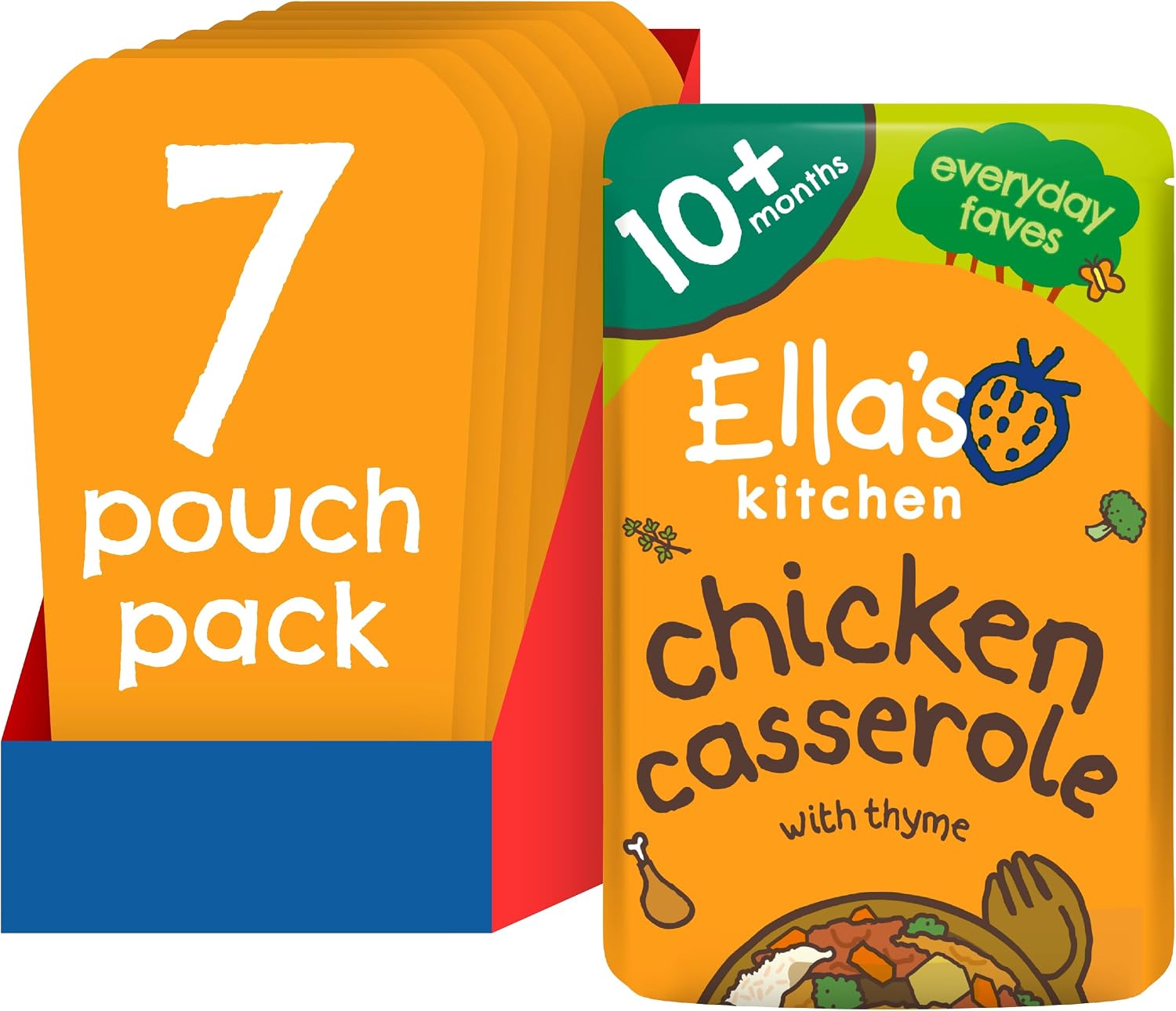 Ella's Kitchen Stage 3 from 10 Months Organic Chicken Casserole 190 g (Pack of 7)