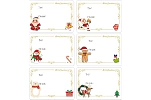 JOAKAUI Christmas Labels Stickers,150pcs Christmas Stickers Xmas Present Gift Tags Self-Adhesive Christmas Sticky Label Tags Xmas Name Labels for Present Cards