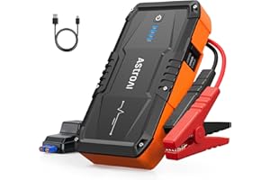 AstroAI S8 Car Battery Booster Jump Starter Power Pack,1500A 12V Portable Car Jump Starter Power Bank for Up to 6.0L Petrol & 3.0L Diesel Engines, With Smart Jumper and LED Torch