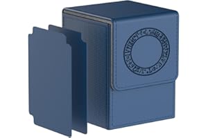 Bheddi Card Deck Box for YGO TCG Cards, with 2 Dividers per Box, Large Size Holds up to 110 Cards(Forbidden One) (Spellbind-Blue)