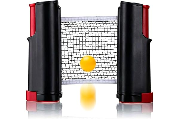 LTHERMELK bordtennisnät, bordtennis, nät utdragbar bordtennisnät bärbar ping pong, ersättningsnät ping pong nät paddel spel bordstillbehör, för alla typer av bord familjen