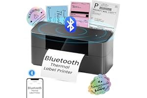 Phomemo Bluetooth DHL Etikettendrucker 4x6, 245BT DHL Labeldrucker 4x6, Versandetiketten Thermodrucker, Shipping Label Printer für UPS, Amazon, Ebay, Etsy, Shopify, Royal Mail, DHL, FedEx, etc
