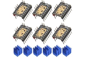 BIGTREETECH Direct TMC2209 V1.3 Schrittmotor-Treiber, 2,8 A UART, ultra-leise, unterstützt Step-/DIR-Modus für SKR V1.4 Turbo Manta M4P/5P/M8P Octopus V1.1/Octopus Pro Steuerplatine, 6 Stück