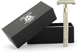 Haryali London Maszynka do golenia – maszynka do golenia z podwójną krawędzią, elegancka i ze stali nierdzewnej, golarka do golenia ze stali nierdzewnej, dla mężczyzn i kobiet