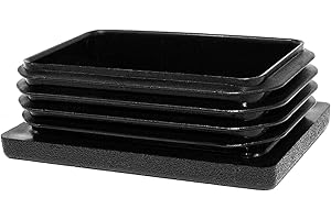 Enkotrade 21 Stück Lamellenstopfen für Rechteckrohre, 40x30 mm, Rohrabdeckung aus hochwertigem Polyethylen Kunststoff, Stopfen, Endstopfen, Kappen, Gleiter | Rohrstopfen Rechteckig