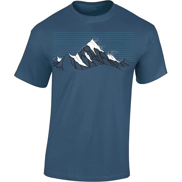 Baddery Garten & Wander T-Shirt Für Herren – Baumwolle, Schweres Gewebe, Mit Natur-Motiv