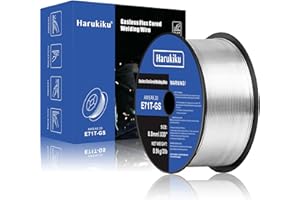 HARUKIKU Fil Fourré Sans Gaz 0,8 mm Poids net 0.9KG- Bobine E71T-GS pour Poste à Souder MIG, Soudage Semi-Auto Polyvalent (Acier Doux)