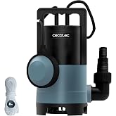 Cecotec Dirty Water Pump Axike 400 Dark. 400W, Flow rate up to 8000L/h, Max Height 5.5m, Depth 7m, Particles up to 25mm, Floa