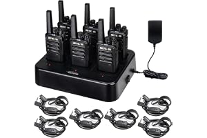 Retevis RT668 Walkie Talkie Med Headset, PMR446 Licensfri Radio, Uppladdningsbar Långväga Walkie Talkie, Bärbar Radio För Säk