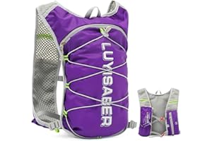 Donaky Trinkrucksack Laufweste Trailrunning Rucksack Damen Herren, Ultraleicht Laufrucksack Reflektierend Lauf Weste Fahrradrucksack für Sport Radfahren Klettern Wandern Trail Marathon