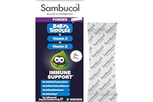 Sambucol Baby and Toddler Powder Sachets | with natural Black Elderberry | Vitamin C | Vitamin D | 14 sachets