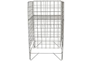 Pentrum Medium White Square Dump Wire Metal Bin Storage Basket Shop Market Display