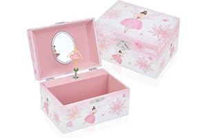 TAOPU Girl's Gift Music Box with Spinning Ballerina,Fairy Design Musical Jewelry Box for Kids Jewel Storage,Toys for Girls