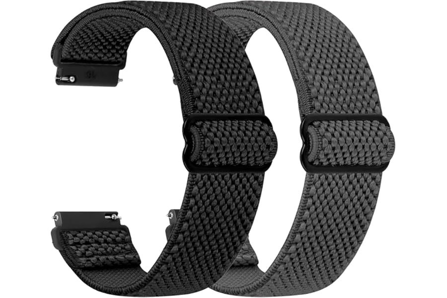 TumpCez - Quick Release Elastic Nylon Watch Straps - Watch Lug Width- 16mm 18mm 19mm 20mm 22mm 24mm Watch Straps -Choose Colour & Width