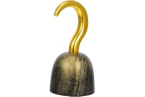 UKCOCO Pirate Hooks Prop Captain Costume: Plastic Pirate Hook Hand Captain Costume Accessory for Kids Adults - Halloween Party Stage Performance Prop Masquerade,Vintage Bronze