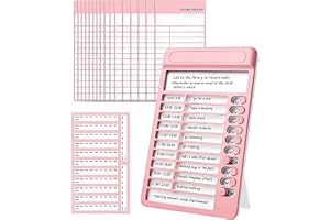 NiceNaiils 1 st checklista brädor, bärbara To do list-checklista brädan med 15 blankt papper, veckoplanerare för barn, avtagb