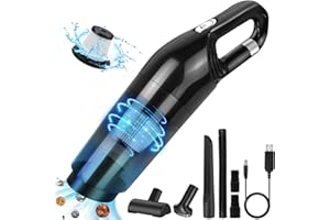 ‎AGARELE Handstaubsauger, Akku Autostaubsauger, Kabelloser Auto-Staubsauger, Leistungsstarker Handsauger Auto mit Waschbar HEPA-Filter, 9000PA Wiederaufladbarer Handstaubsauger für Auto Büro Zuhause Küche