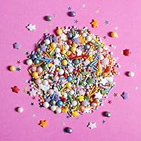 Over The Rainbow Sprinkles Vegan Gluten Free Cake Sprinkle Mix for Rainbow Cupcakes Birthday Party (60g / 2.1oz)