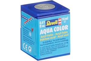 Revell- Vernice Acrilica Opaca, 18 ml, Colore Grigio Chiaro (Light Grey), 36176