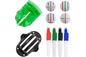KEAHND Outil Marquage D'alignement pour Balle Golf,Lot De 6 Outil D'alignement De Balle De Golf,Outils De Dessin De Ligne De Golf,Outil Marquage Ligne Balle Golf,Marqueur De Ligne De Balle De Golf