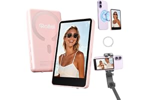 Rollei Easy Creator selfie-monitor bakre kamera magnetisk vlog-skärm kompatibel med iPhone och Androi