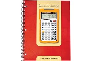 Calculated Industries 2140 Construction Master Pro - Libro de trabajo y guía de estudio | 4 secciones completas | Desarrollo del sitio | Pies, losas, paredes | Encuadre | Acabado | Problemas de