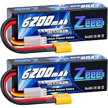 Batterie RC Zeee 2S LiPo 7200mAh 7,4V 120C – Hardcase EC5 – 2 Pièces – Pour Voiture Camion Buggy Drone