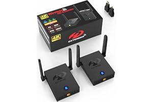 Graige Wireless HDMI Transmitter and Receiver 4K, 2160P 30HZ, 492 FT MAX, Built-in Fan, Frequency Display, 5GHZ Wi-Fi, 1 TX to 3 RXS, for Photography, Live Broadcast, Monitoring, Classroom, Home TV