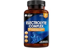 NEW LEAF PRODUCTS Electrolytes Tablets - High Strength Rehydration Tablets - with Potassium, Calcium, Sodium, Chloride, and Magnesium Fasting Keto Electrolytes Vegan Made in UK