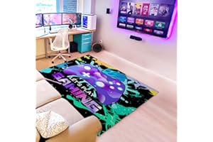 Keivvsh Rugs for Kids Boys Gamer Area Carpet Printed Controller Gamepad Area rug Home Decor Non-Slip Comfy Floor Casual Mat 24"x36"in
