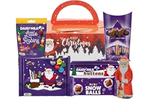 SOOLAR Cadburys Christmas Chocolate Gift Box - Bulk Sharing for Kids & Adults - Includes Heroes Little Robins Selection Box Snow Balls- Family Sharing Hamper