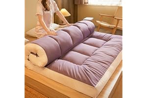 GLIVANTAD Materasso letto futon matrimoniale e singolo pieghevole e arrotolabile. Futon giapponese trapuntato salvaspazio bed Per una comoda e pratica esperienza di sonno,1.2m*2m